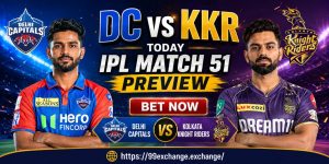 DC vs KKR Today IPL Match 51 Preview 99exch
