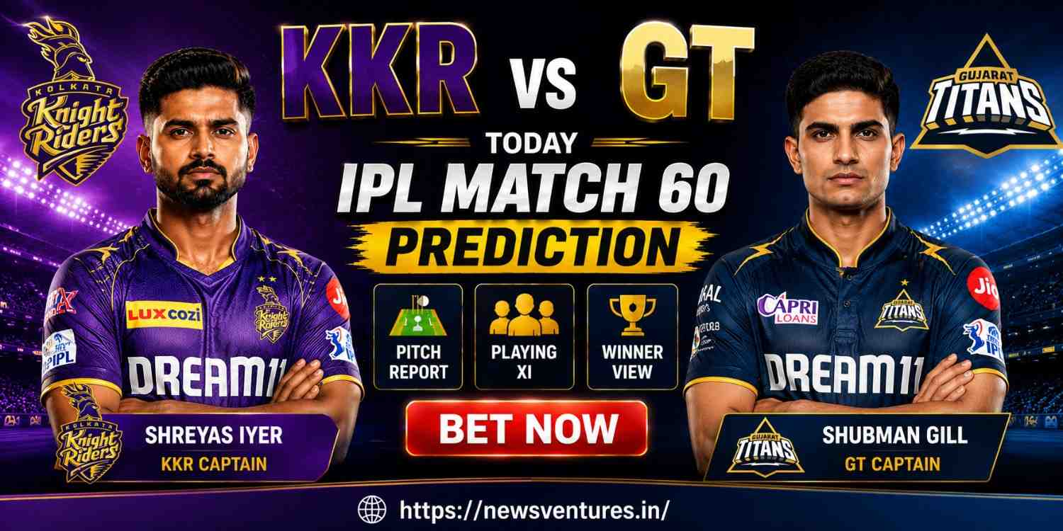 KKR vs GT, 60th Match IPL 2026: Prediction